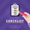 Checklist with unfinished business