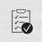 Checklist vector icon. Survey vector illustration in flat design