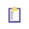 Checklist vector illustration. To do list flat isolated icon. Panning and productivity concept.