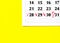 Checkmark on 28 29 30 numbers in the calendar on a yellow background. Mark on the calendar with a red marker. Calendar for plans,