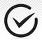 Checkmark confirm or checkbox line art icon for apps and websites