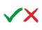 Checkmark and X or Confirm and Deny Icon