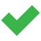 Checkmark tick. Correct symbol in green. Yes sign. Green checkmark illustration. Vote icon