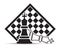 Checkmate In Chessboard on a white background Vector Illustration. Chess King Figures Pieces