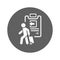 Checkout, disquisition, investigation icon. Gray vector graphics