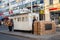 Checkpoint Charlie. Berlin Wall crossing point between East Berlin and West Berlin during the Cold War in Berlin, Germany