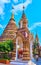 The Chedi and Ho Rakang belfry, Wat Saen Muang Ma, Chiang Mai, Thailand