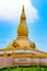 Chedi Maha Mongkol Bua, the golden pagoda landmark of Roi Et Province, northeastern Thailand