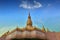 Chedi Maha Mongkol Bua, the golden pagoda landmark of Roi Et Province, northeastern Thailand