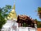 Chedi of Wat Phra Kaew Temple in Chiang Rai, Thailand