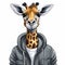 Cheeky Giraffe In Street Art Style: Cool And Cozy Jersey Shirt