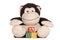 Cheeky monkey soft toy with abc alphabet blocks