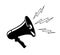 Cheer Megaphone Loud Speaker Bullhorn Vector Icon Template