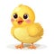 A cheerful and adorable Ä±llustration of a baby chick