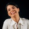 Cheerful and amused beautiful woman. Studio Portrait