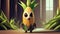 cheerful animated corn