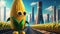 cheerful animated corn