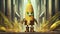 cheerful animated corn