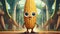 cheerful animated corn