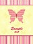Cheerful babies card. Butterfly.