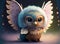 cheerful baby owl