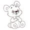 Cheerful bear coloring page cartoon
