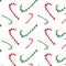 Cheerful candy cane background, simple pattern. Christmas pattern