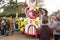 Cheerful carnival car during the carnival parade in Boskoop