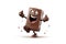 Cheerful Cartoon Chocolate Transparent Background, AI