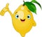 Cheerful Cartoon Lemon character