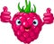 Cheerful Cartoon Raspberry character