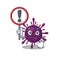 Cheerful cartoon style of coronavirus kidney failure holding a sign