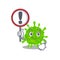 Cheerful cartoon style of flaviviridae holding a sign