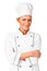 Cheerful chef with arms crossed