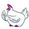 Cheerful chicken egg cartoon illustration