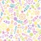 Cheerful childlike seamless pattern