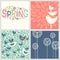 Cheerful coordinating retro Spring designs