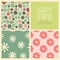 Cheerful coordinating seamless Spring designs. Abstract flowers and shapes in soft colors.