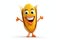 Cheerful Corn Cartoon Character on Transparent Background. AI