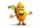 Cheerful Corn Cartoon Character on Transparent Background. AI