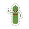 cheerful cucumber greeting happy cut line