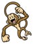 Cheerful cute monkey