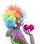 Cheerful Female Clown Love