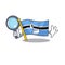 Cheerful flag botswana one eye detective cartoon character