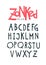 Cheerful friendly font. Vector. The letters are all separately. Set of letters of the English alphabet. Latin characters. Hipster