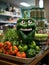 Cheerful Green Pepper with Playful Eyes and a Smiling Face in the Market