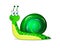 Cheerful green snail