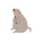 Cheerful groundhog animal, cartoon flat vector illustration isolated on white background.