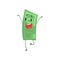 Cheerful hundred dollars character standing with hands up. Funny money icon. Isolated flat vector illustration. Graphic