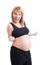 Cheerful and joyful pregnant woman